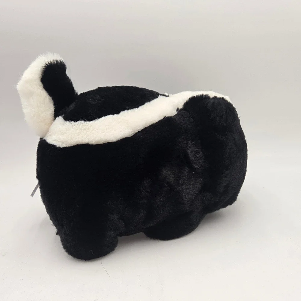 Aurora World Skunk‎ Plush Stuffed Animal Black White Round Spudster Toy